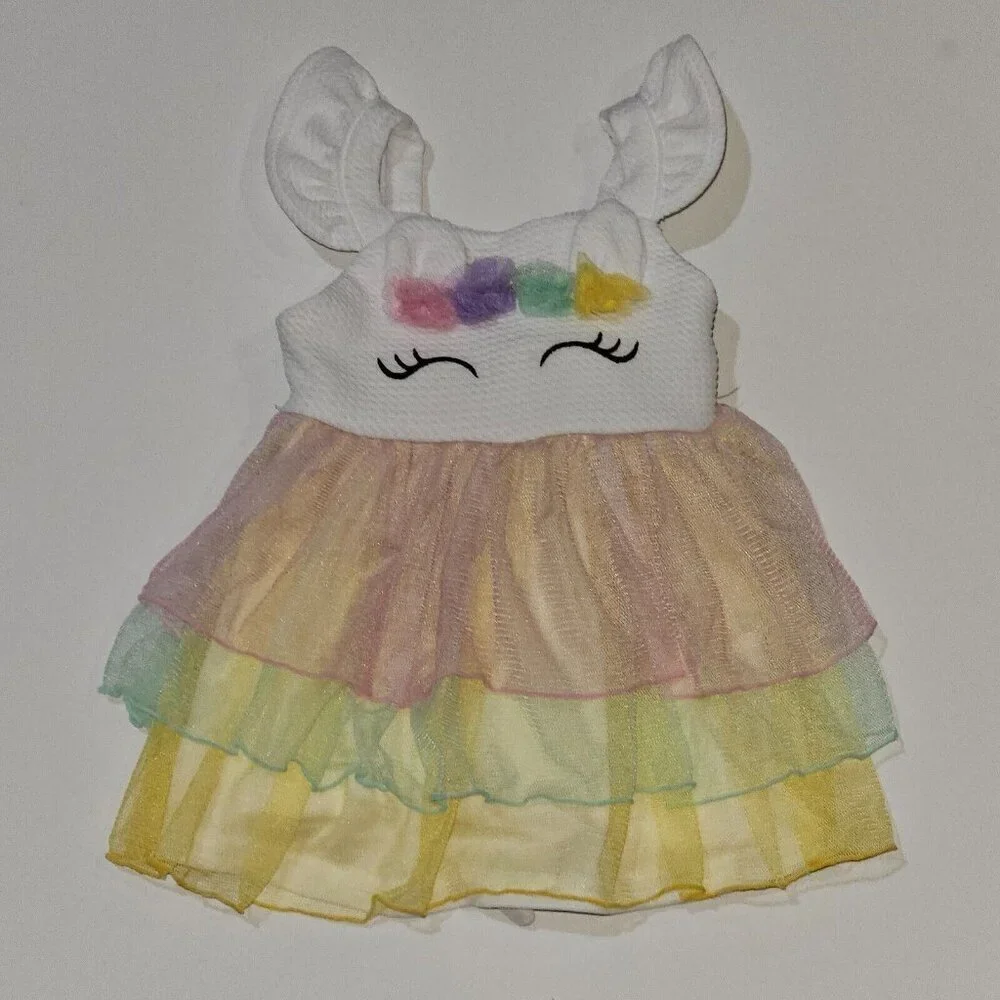 Sweet Heart Rose Tutu Dress Baby 6-9 Months Face Tulle Halloween Costume READ